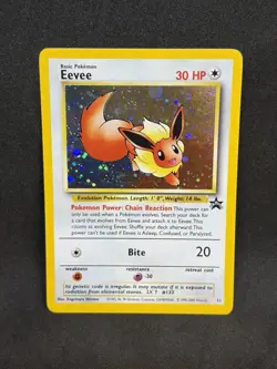 Pokemon Eevee TCG Black Star Holo Card 11 WOTC Promo - Image 1