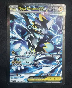 Mega Zeraora EX 114/084 Pitch Black Holo Rare English Pokemon TCG Card - Image 1