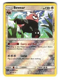 Bewear 182/236 Reverse Holo Unified Minds Pokemon Card NM - Image 1