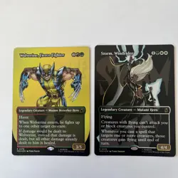 Wolverine, Fierce Fighter and Storm, Windrider. FOIL. MTG Marvel Superhero’s - Image 1