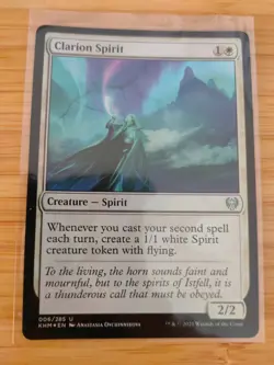 MTG Clarion Spirit (FOIL) 006 Kaldheim M/NM Free UK P&P - Image 1
