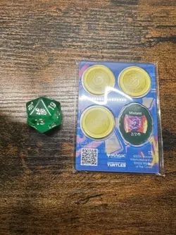 Sirius Dice TMNT MTG D20-Turtle-1 pk( 2 acrylic tkn sheets) - Image 1