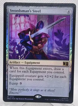Swordsman's Steel [Foil] Commander: Marvel Super Heroes 752 Magic: the Gathering - Image 1