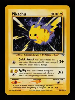 Pikachu 70/111 Unlimited Common Neo Genesis Pokemon Cards - Image 1
