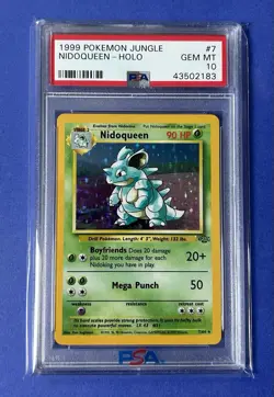 1999 Pokemon Jungle Nidoqueen Holo #7 PSA 10 GEM MT - Image 1