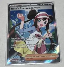Pokemon TCG Rosa's Encouragement Full Art Holo 114/088 Eng - Image 1