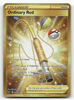 Ordinary Rod 215/202 Sword & Shield Pokemon Holo NM Secret Rare - Image 1