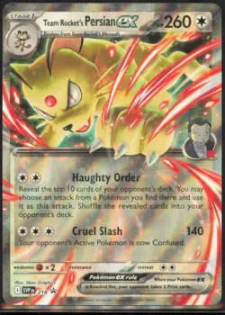 Team Rocket's Persian ex Promo SV10: Destined Rivals #218 [Near Mint] Pokemon TC - Image 1