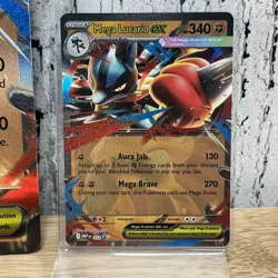 Pokemon Mega Lucario Ex 012 Promo Big And Small And Figure Package - Image 3