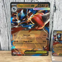 Pokemon Mega Lucario Ex 012 Promo Big And Small And Figure Package - Image 4