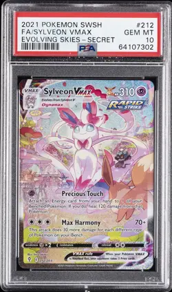 2021 POKEMON SWORD & SHIELD EVOLVING SKIES SECRET FULL ART/SYLVEON VMAX PSA 10 - Image 1
