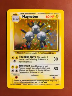 1999 Pokemon Base Holo Magneton 9/102 - Mint - Image 1