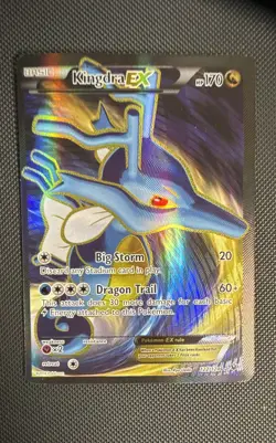 2016 Pokemon Fates Collide 122/124 Kingdra EX Full Art Holo NM - Image 1