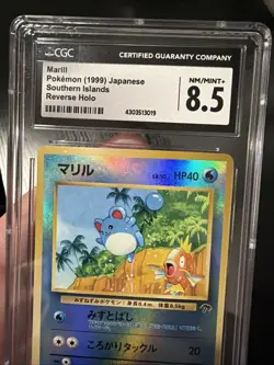 Marill 1999 Southern Islands Japanese Reverse Holo Pokemon Card CGC 8.5 NM-M + - Image 5