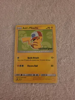 Pokemon Ash's Pikachu SM112 I Choose You Promo LP - Image 1