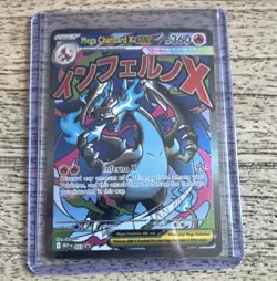 Pokemon Mega Charizard X EX 023 Me: Mega Evolution Promo Holo Full Art 360 HP JP - Image 1