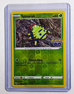 Pokemon Spinarak (Peelable Ditto) 006/078 Pokemon GO English Reverse Holo Common - Image 1