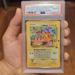 2021 Pokemon Celebrations Birthday Pikachu PSA 10 - Image 1