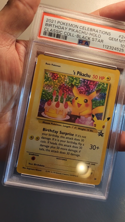 2021 Pokemon Celebrations Birthday Pikachu PSA 10 - Image 2