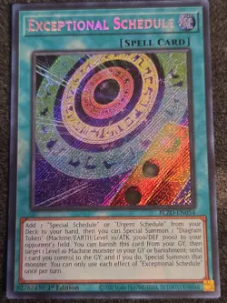 YuGiOh! TCG || Exceptional Schedule BLZD-EN054 Secret Rare - Image 1