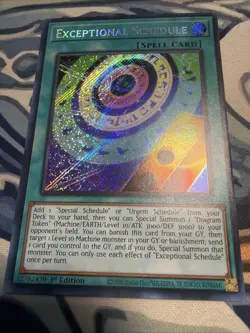 Yugioh Exceptional Schedule Secret Rare BLZD-EN054 - Image 1