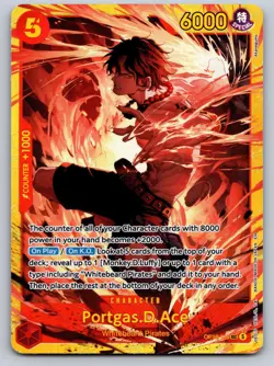 Portgas.D.Ace (118) OP16-118 Secret Rare The Time of Battle One Piece Foil NM - Image 1