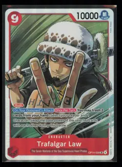 Trafalgar Law OP14-009 One Piece The Azure Sea's Seven Super Rare Near Mint - Image 1
