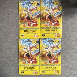 One Piece Adventure On Kami’s Island Sleeved Pack Lot Of 4 Packs - OP15-EB04 - Image 1