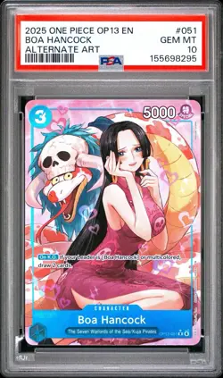 2025 One Piece OP13 EN #051 Boa Hancock Alternate Art PSA 10 GEM MINT - Image 1