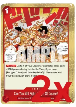2x Can You Still Fight, LuffyU! Of Course!! ST30-016 NM One Piece CCG ST-30 - Image 1