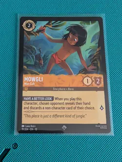 Disney Lorcana TCG Mowgli Man Cub Storyborn Hero 19/204 Whisper in the Well EN - Image 1