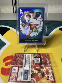 One Piece x Los Angeles Dodgers Monkey D. Luffy Don!! Card Promo Holo - Image 1
