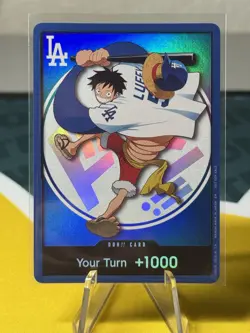 One Piece x Los Angeles Dodgers Monkey D. Luffy Don!! Card Promo Holo - Image 3