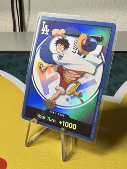 One Piece x Los Angeles Dodgers Monkey D. Luffy Don!! Card Promo Holo - Image 5