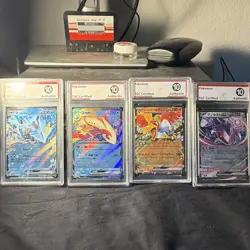 Pokemon TCG Graded Japanese 4-Card Lot Kyurem ex Ho-Oh ex 2023 Holo - Image 1