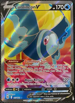 Lumineon V (Full Art) 155/172 Swsh09: Brilliant Stars Holo - Pokemon Card - Image 1
