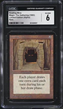Howling Mine - ALPHA - CGC 6 - Ex / NM MTG MAGIC VINTAGE ! - Image 1