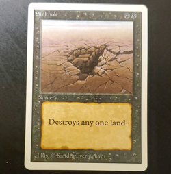 Wizards of the Coast MTG Sinkhole Unlimited Edition Eng Regular Black Sorcery - Image 1