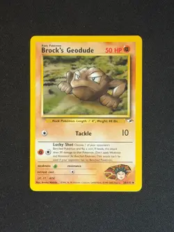 Brock's Geodude 38/132 Uncommon Gym Heroes Pokemon Unlimited Lightly Played - Image 1