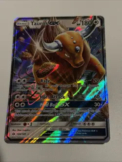 Tauros GX 100/149 SM Base Set Pokemon TCG Lightly Played - Image 1