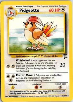 2000 POKEMON BASE SET 2 PIDGEOTTO #028/130 - Image 1