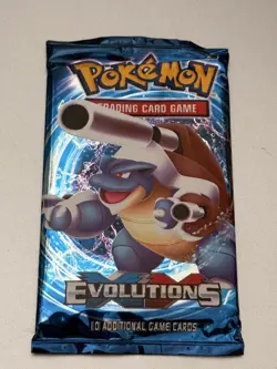 POKEMON XY EVOLUTIONS BOOSTER PACK BLASTOISE ART sealed new - Image 1
