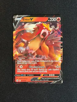 Entei V 022/172 Holo V Rare Brilliant Stars Pokemon Holo Near Mint - Image 1