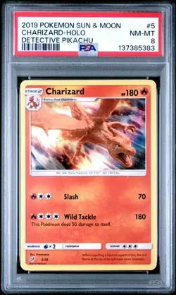 Pokemon - Charizard Holo 5/18 - 2019 Detective Pikachu - PSA 8 - Image 3