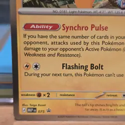 Ampharos #075 (Prerelease) Promo, Chaos Rising Stamped, Mega Evolution Promo, NM - Image 3