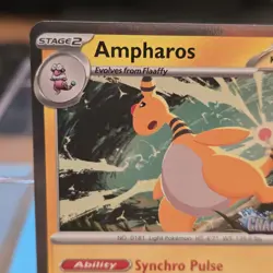 Ampharos #075 (Prerelease) Promo, Chaos Rising Stamped, Mega Evolution Promo, NM - Image 4
