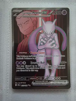 Team Rocket's Mewtwo ex 213/182 Sv10 Destined Rivals UR Full Art Holo - Image 1
