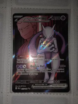 Team Rocket's Mewtwo ex 213/182 Sv10 Destined Rivals UR Full Art Holo - Image 2