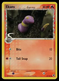 Ekans 47/101 Common Dragon Frontiers Pokemon Lightly Played - Image 1