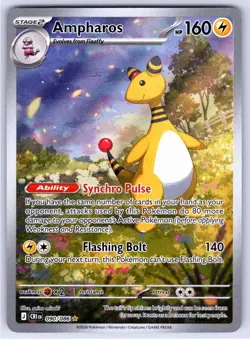 Ampharos 090/086 Illustration Rare Chaos Rising Pokemon Holo - Image 1